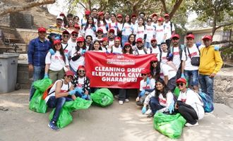 Cleaning Drive at Elephanta Caves, Gharapuri